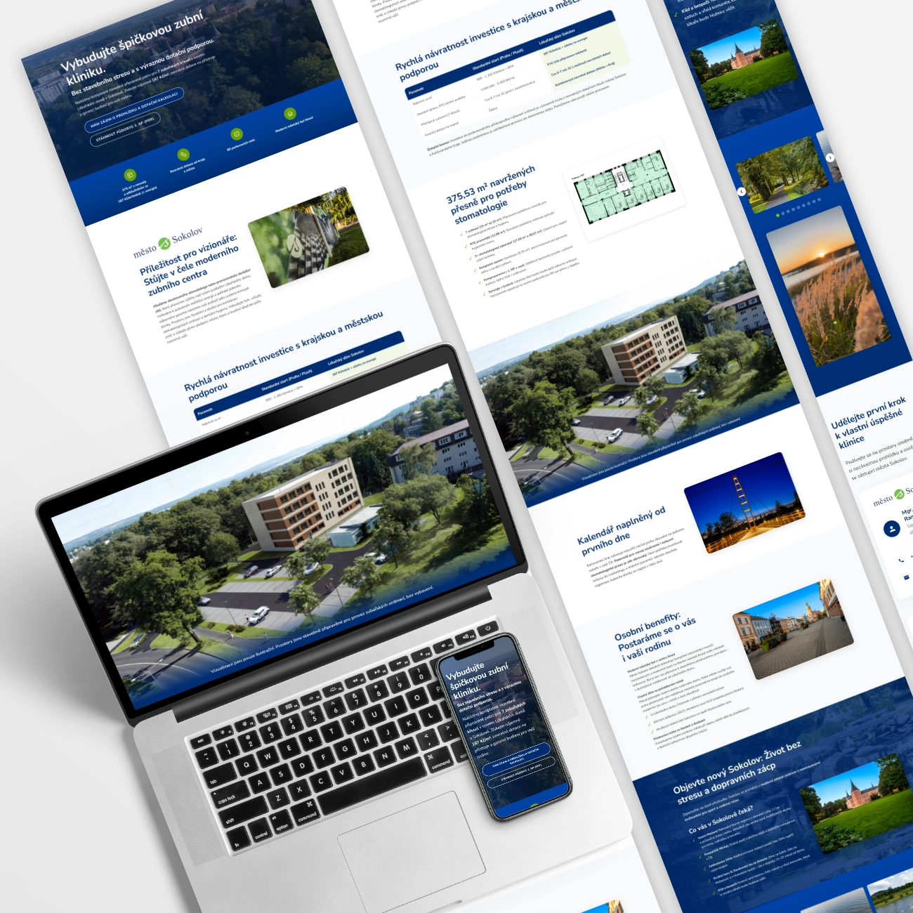 Město Sokolov landing page